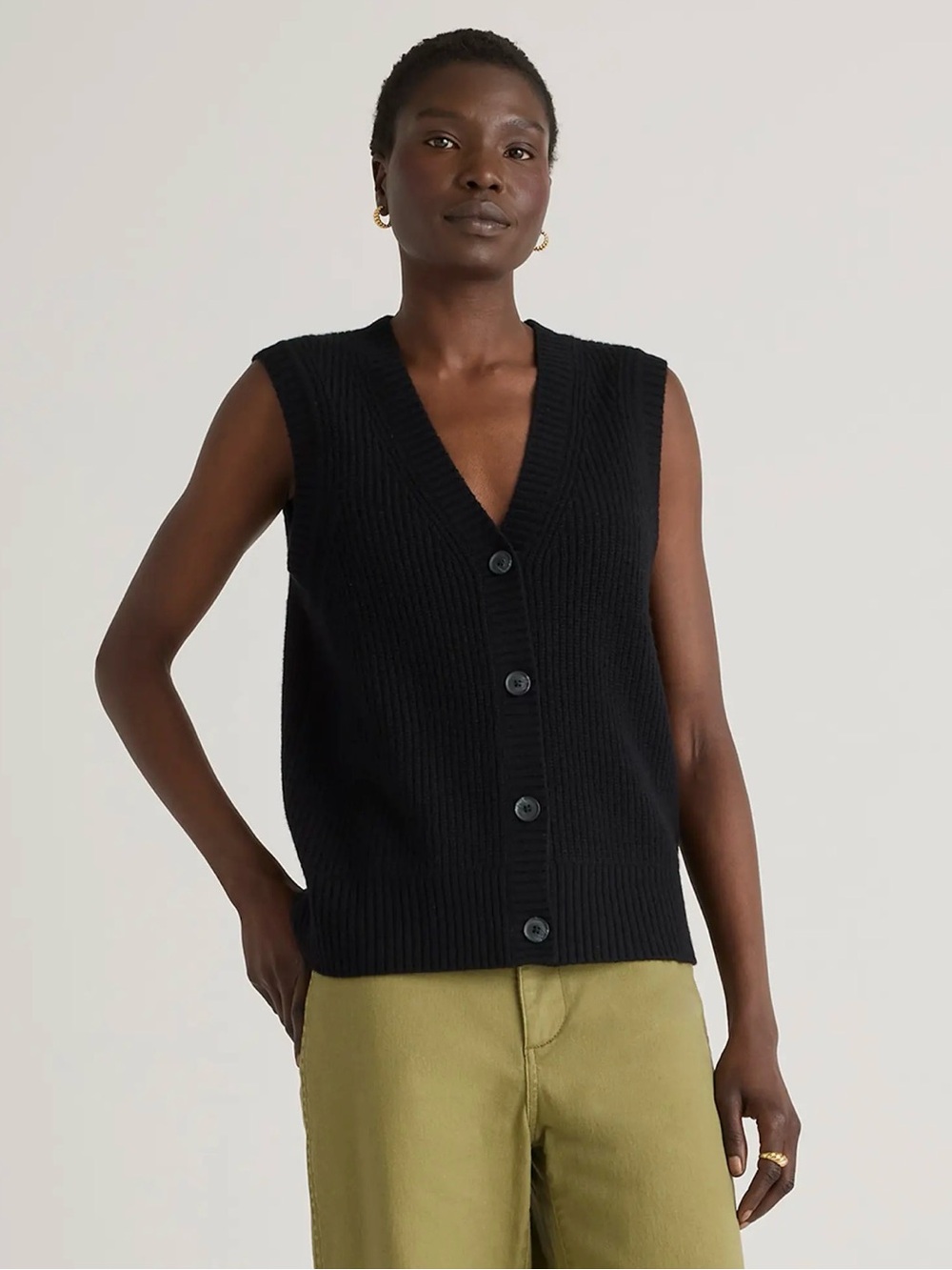 Quince Fisherman Sweater Vest Size Small